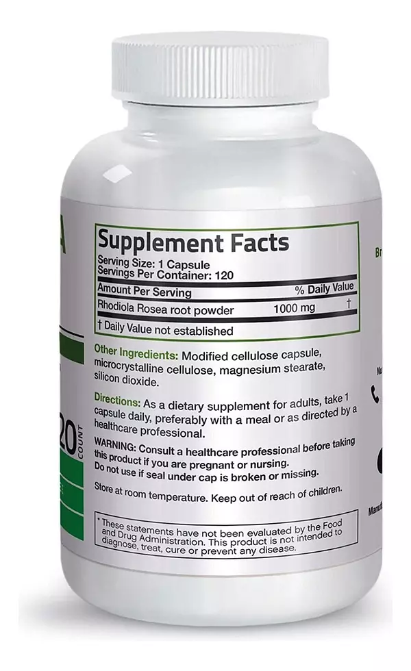 Salud y Equipamiento Médico - Rhodiola Rosea 1000 Mg Hierba Adaptogenica 120 Cap 2