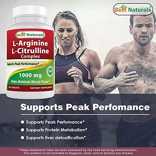 Salud y Equipamiento Médico - Best Naturals Complejo L Arginina L Citrulina 1000g 120 Tabs 6