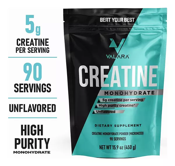 Salud y Equipamiento Médico - Valara Creatina Monohidrato Micronizado En Polvo 450g 2