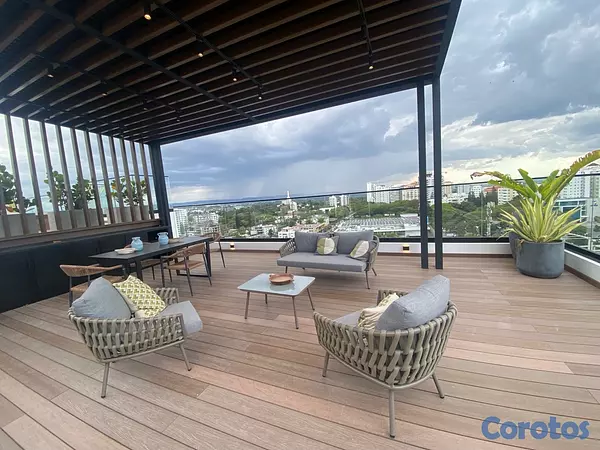 apartamentos - Piso alto de renta en La Esmeralda, Santiago 10