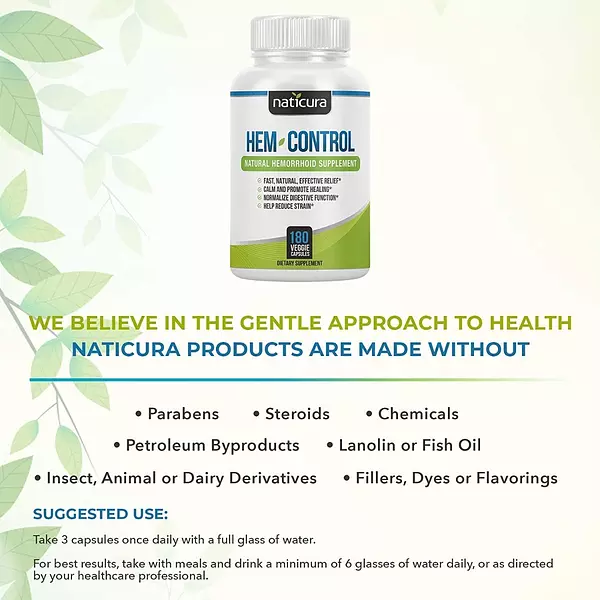 Salud y Equipamiento Médico - Hemorroides Suplemento Natural Naticura 180 Cap 5
