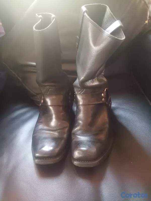 zapatos unisex - Botas de Cuero Premium  Moto / Harness, size 9 a 10. 1