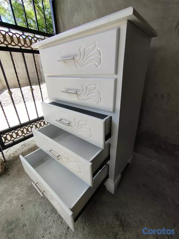 muebles y colchones - Cajonera con gavetas blanco  2