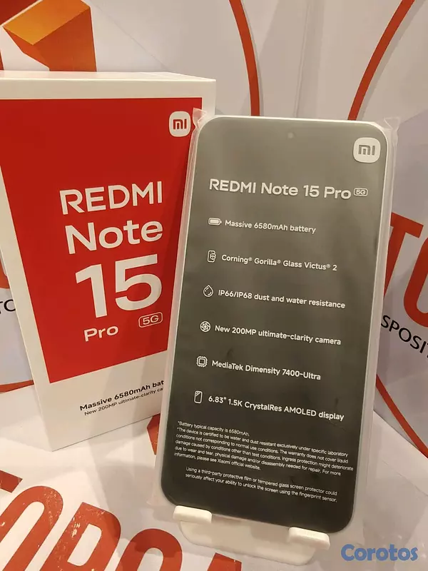 celulares y tabletas - REDMI NOTE 15 PRO 5G, 8GB RAM 256GB ROM 12