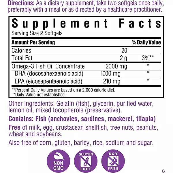 Salud y Equipamiento Médico - Omega-3 60 Capsulas Bluebonnet 2
