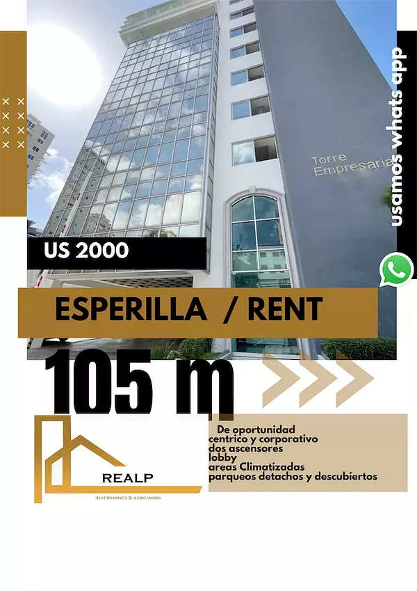 oficinas y locales comerciales - Oficina en torre corporativa 105 metros 1