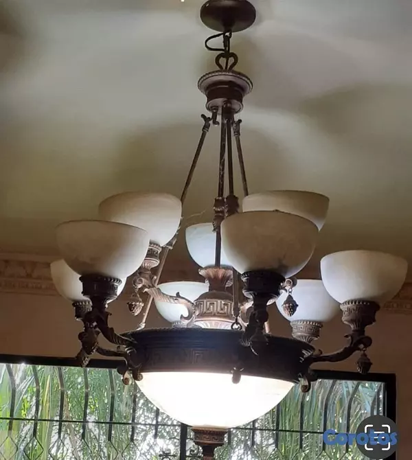 decoración y accesorios - Lámpara de alabastro con 9 luces 2