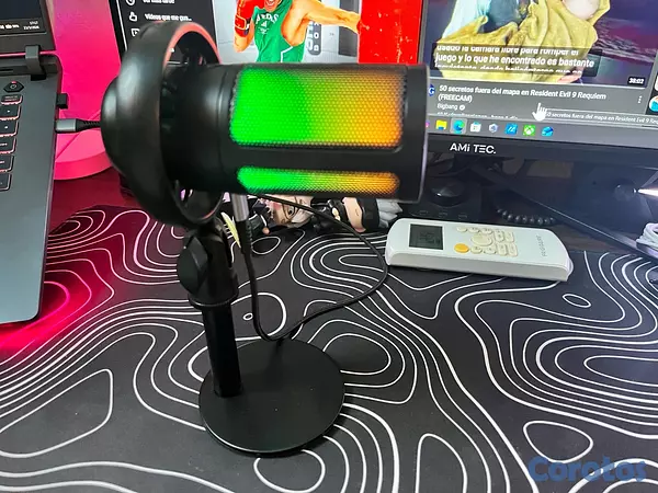 camaras y audio - micrófono con base y RGB 9