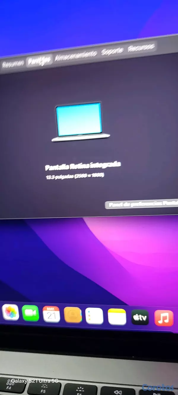 computadoras y laptops - macbook pro 13 2016 8 ram 256gb procesador i5 8