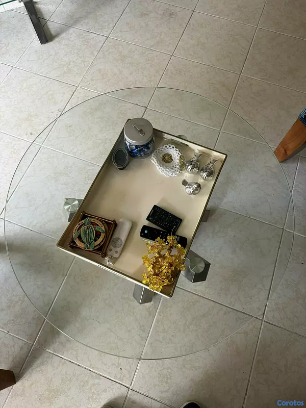 muebles y colchones - Vendo mesa con tope de cristal 
 5