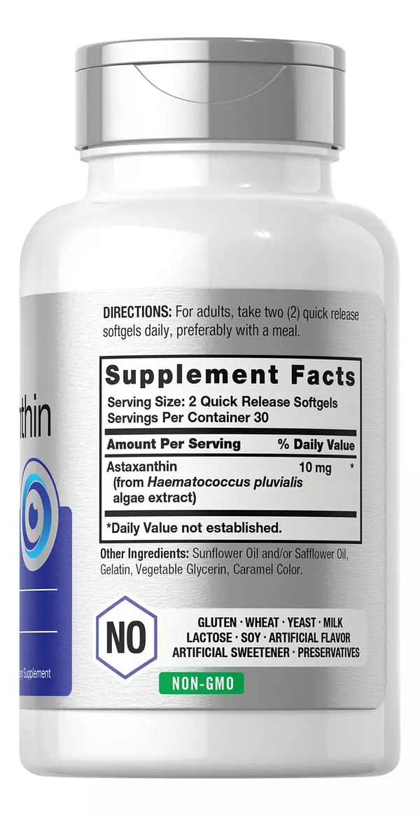 Salud y Equipamiento Médico - Astaxantina Natural 10mg 60 Capsulas Blandas Horbaach 2