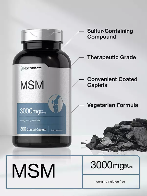 Salud y Equipamiento Médico - Suplemento Msm 3000mg 300cap Horbaach 3