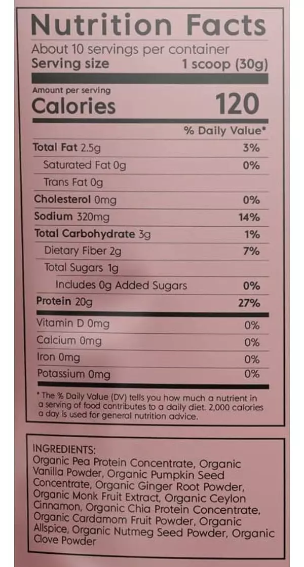 Salud y Equipamiento Médico - Proteina Vegana Chai 306g 2