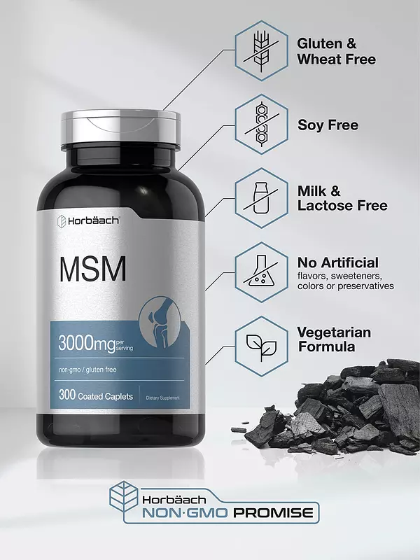 Salud y Equipamiento Médico - Suplemento Msm 3000mg 300cap Horbaach 4