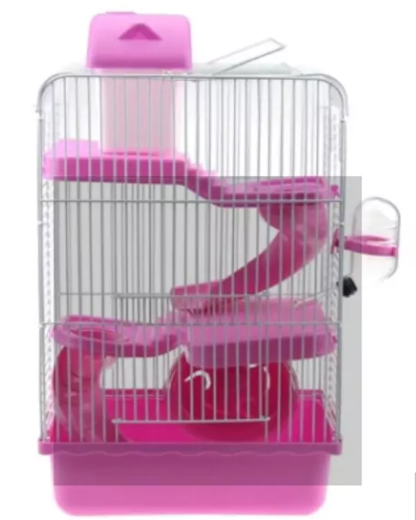 animales y mascotas - Hamster Cage Casa de mascotas pequeñas portátiles jaula 2