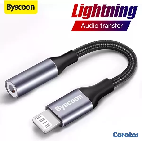 accesorios para electronica - Adaptador auxiliar de audio para iPhone y iPad 4