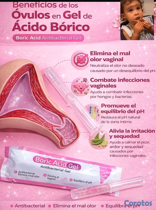 salud y belleza - Óvulos En Gel, De Ácido Bórico 3