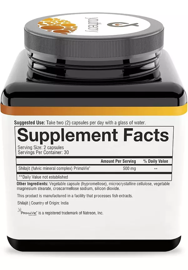 Salud y Equipamiento Médico - Shilajit 500 Mg 60cap Youtheory 2