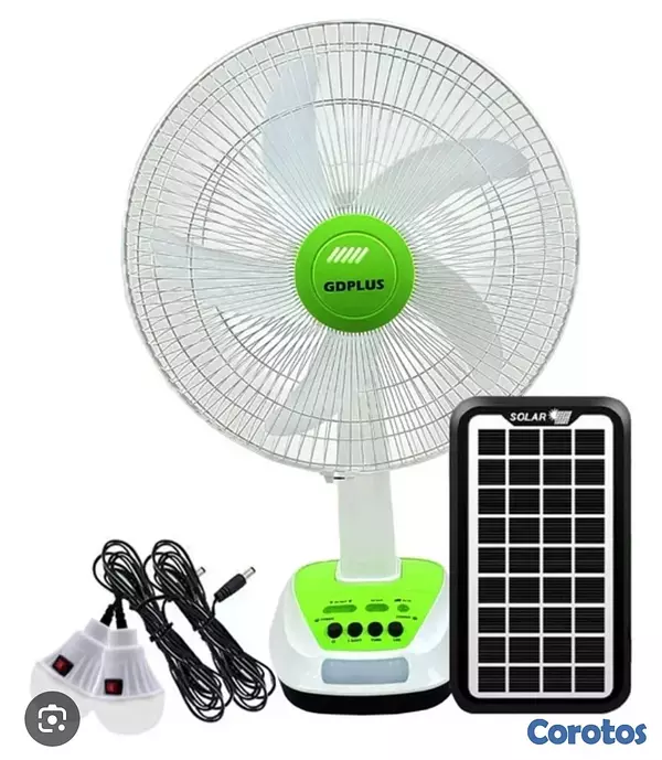 aires acondicionados y abanicos - Ventilador recargable solar nuevo — ideal para apagones 2