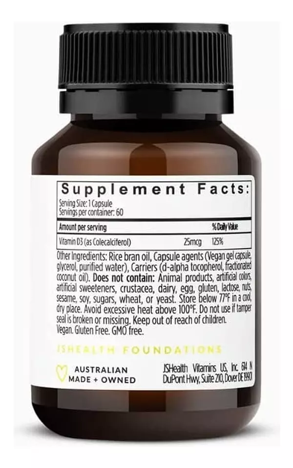 Salud y Equipamiento Médico - Vitamina D3  60caps Jshealth - Uni - Unidad A $4210 2