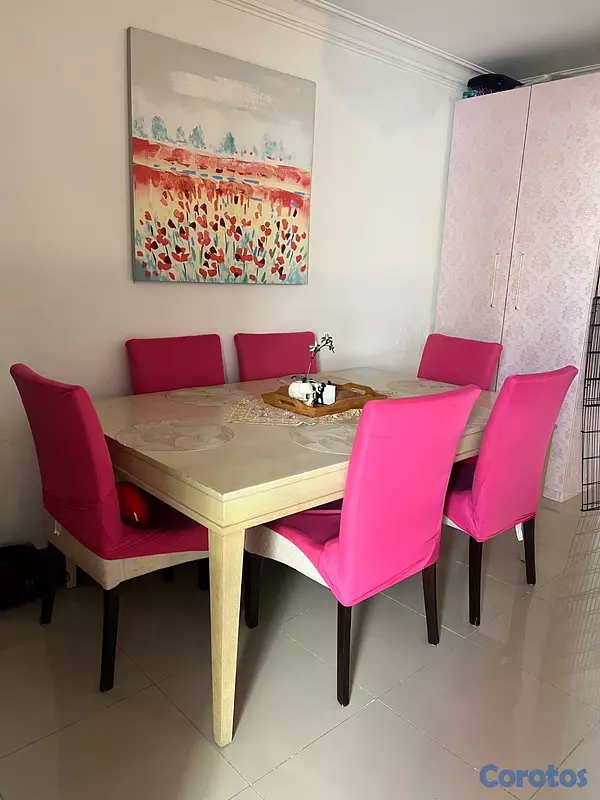 decoración y accesorios - Comedor de 6 personas grande. 6 sillas  4