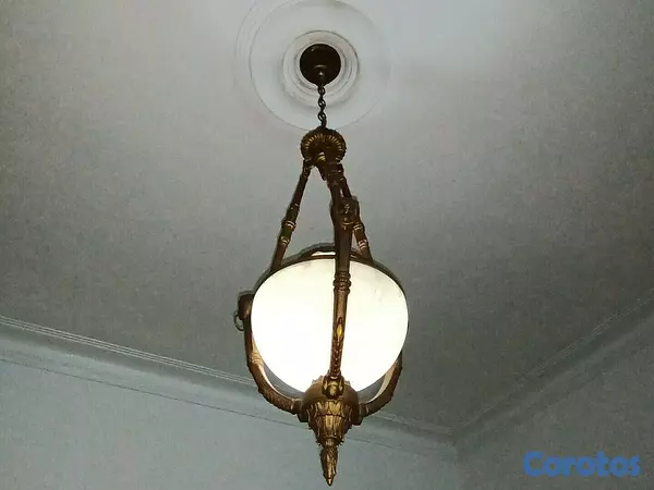decoración y accesorios - Lámpara de alabastro y bronce 4