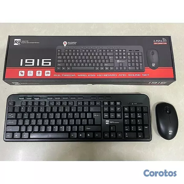 accesorios para electronica - TECLADO Y MOUSE INALAMBRICO R8 1916 JACL-KMS19 4