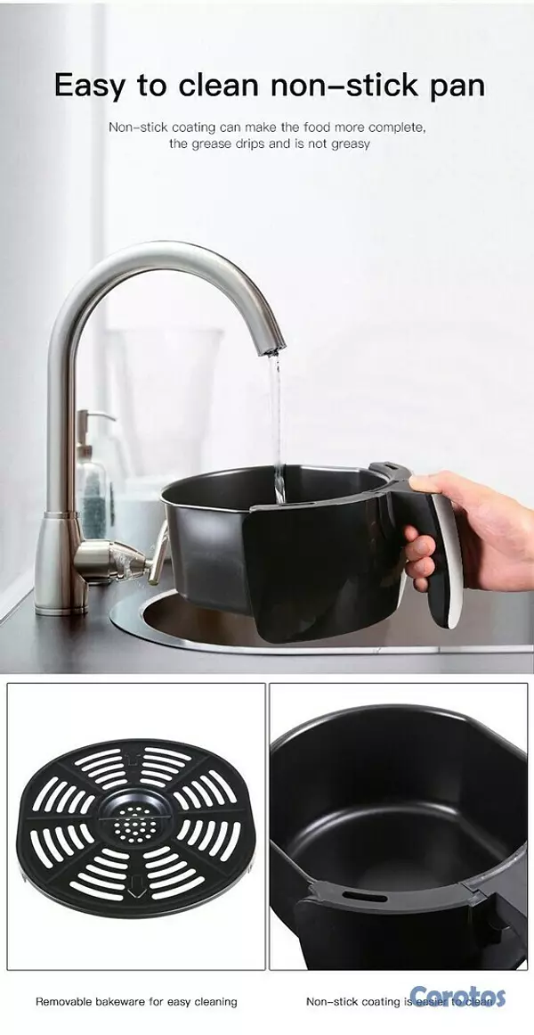 electrodomesticos - Freidora de aire analoga de 5.5 litros RU-1011 5