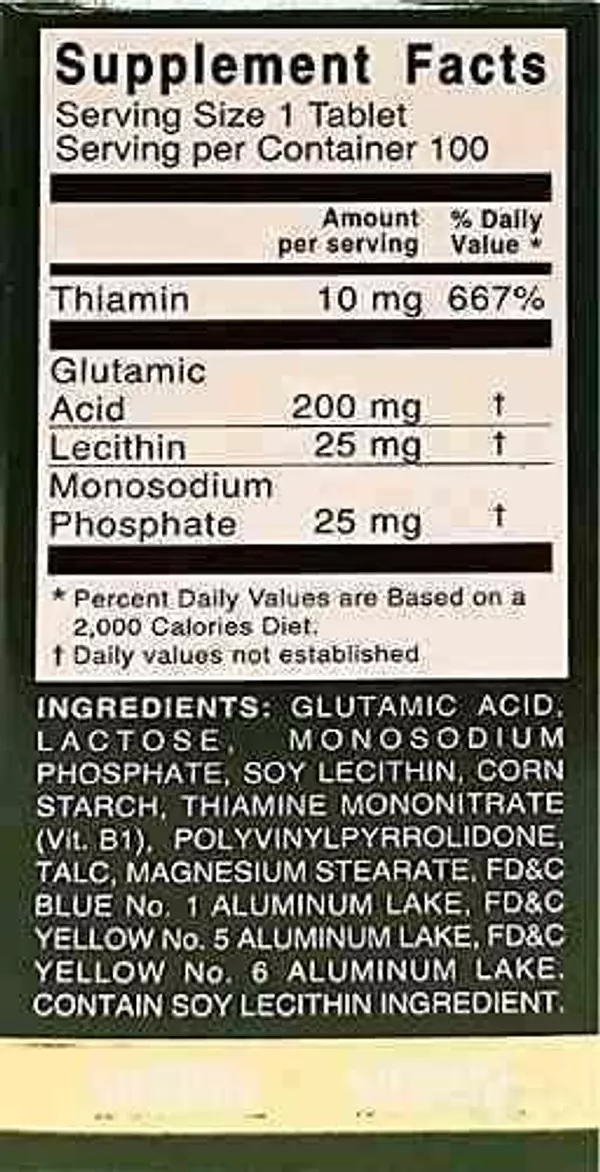Salud y Equipamiento Médico - Sukrol Dietary Supplement 100 Tabs Fortalecido Con Tiamina 4