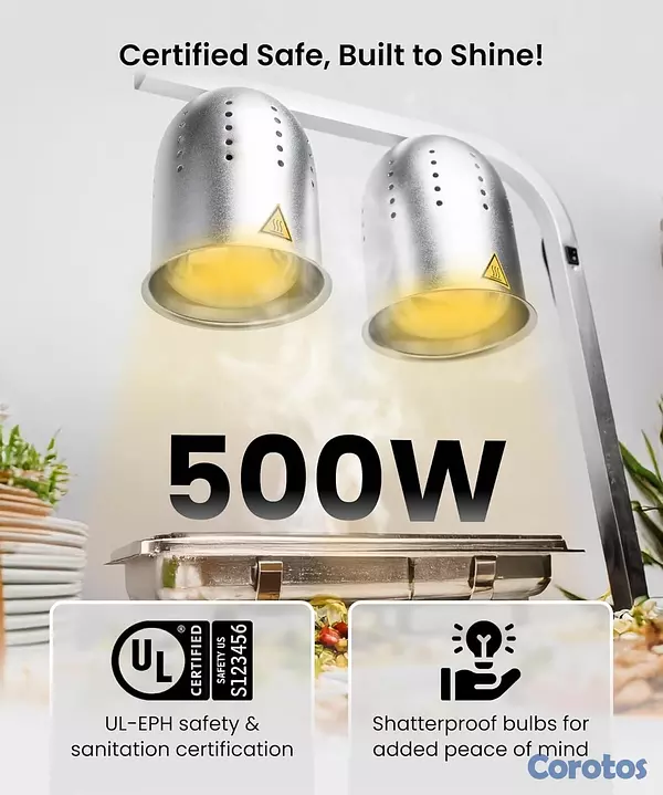 cocina - 🔥 Lámpara de Calor para Alimentos DL2112 NUEVA 🍟🍗 8