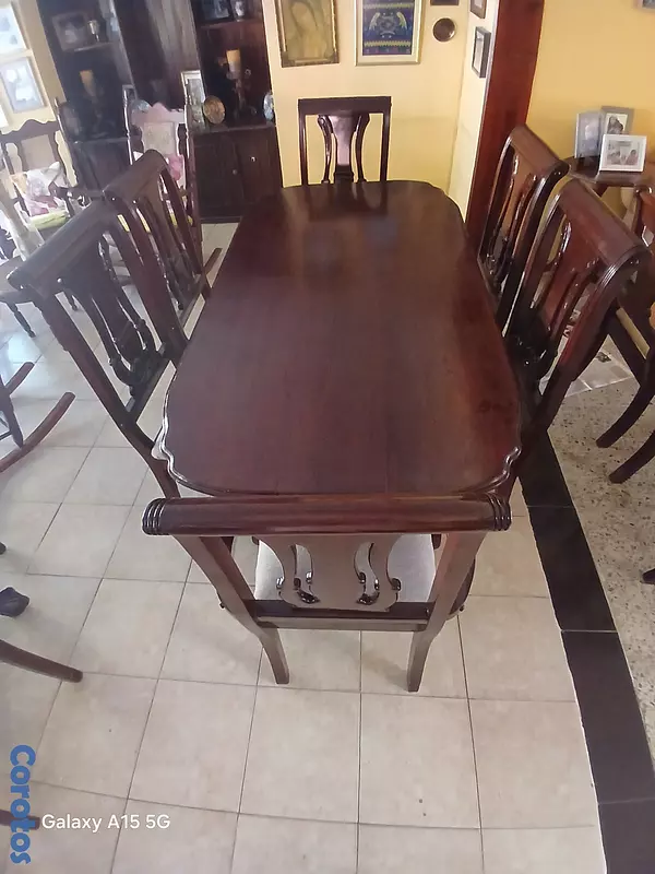 muebles y colchones - Hermoso Juego de  Comedor Caoba de 6 sillas 6