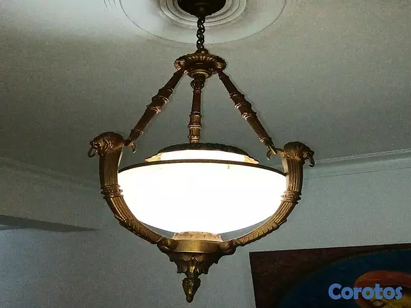 decoración y accesorios - Lámpara de alabastro y bronce 2