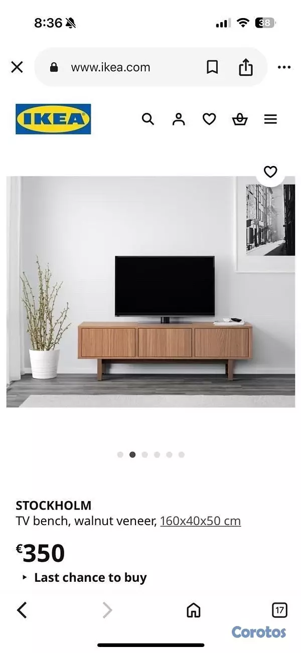 muebles y colchones - Mueble para TV IKEA STOCKHOLM Moderno  6