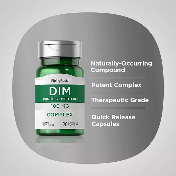 Salud y Equipamiento Médico - Suplemento Dim De Piping Rock | 100 Mg | 90 Cápsulas | Suple 4