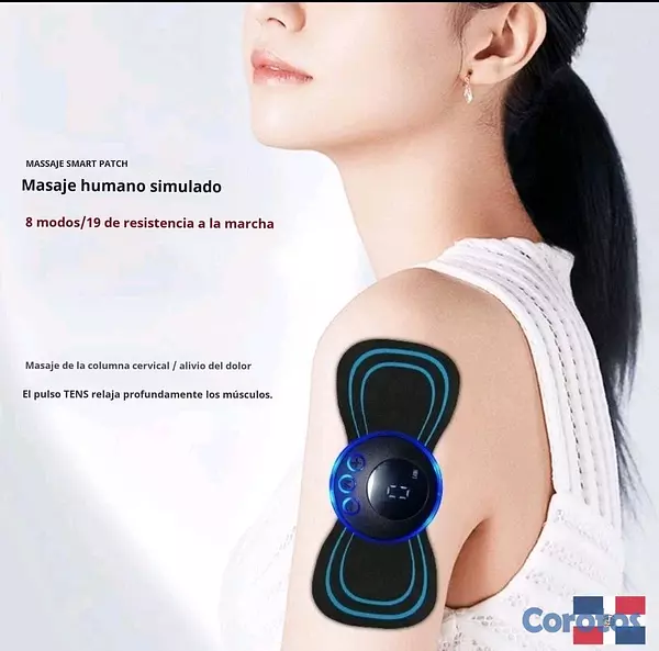 salud y belleza - Masajeador corporal recargable D2  con 2 parche  12