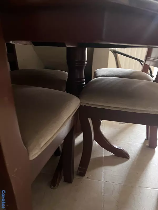muebles y colchones -  comedor en Caoba 4 sillas  5