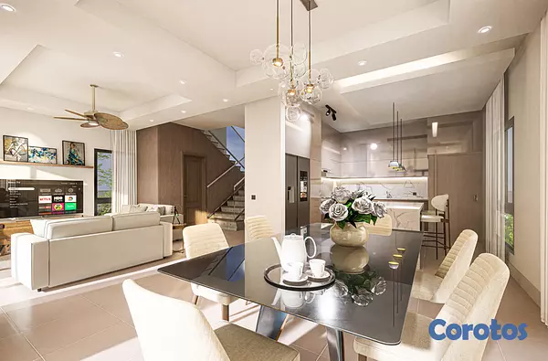 casas vacacionales y villas - Villas en Vista Cana en Plano con facilidades 4