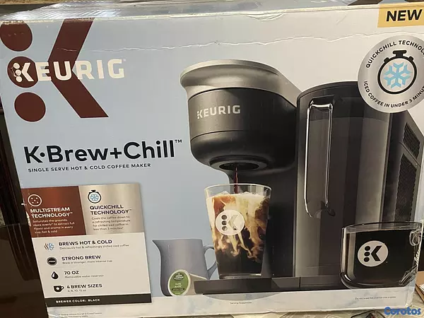 electrodomesticos - Keurig K-Brew +Chill Single Serve Chill: Iced or Hot Single- K-Cup Coffee Maker 5