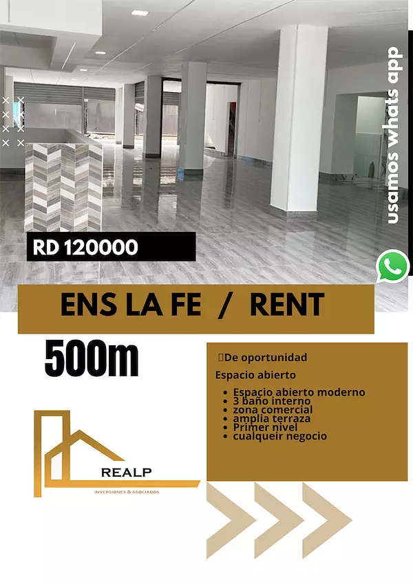 oficinas y locales comerciales - Local amplio de 500 metros en la fe 1