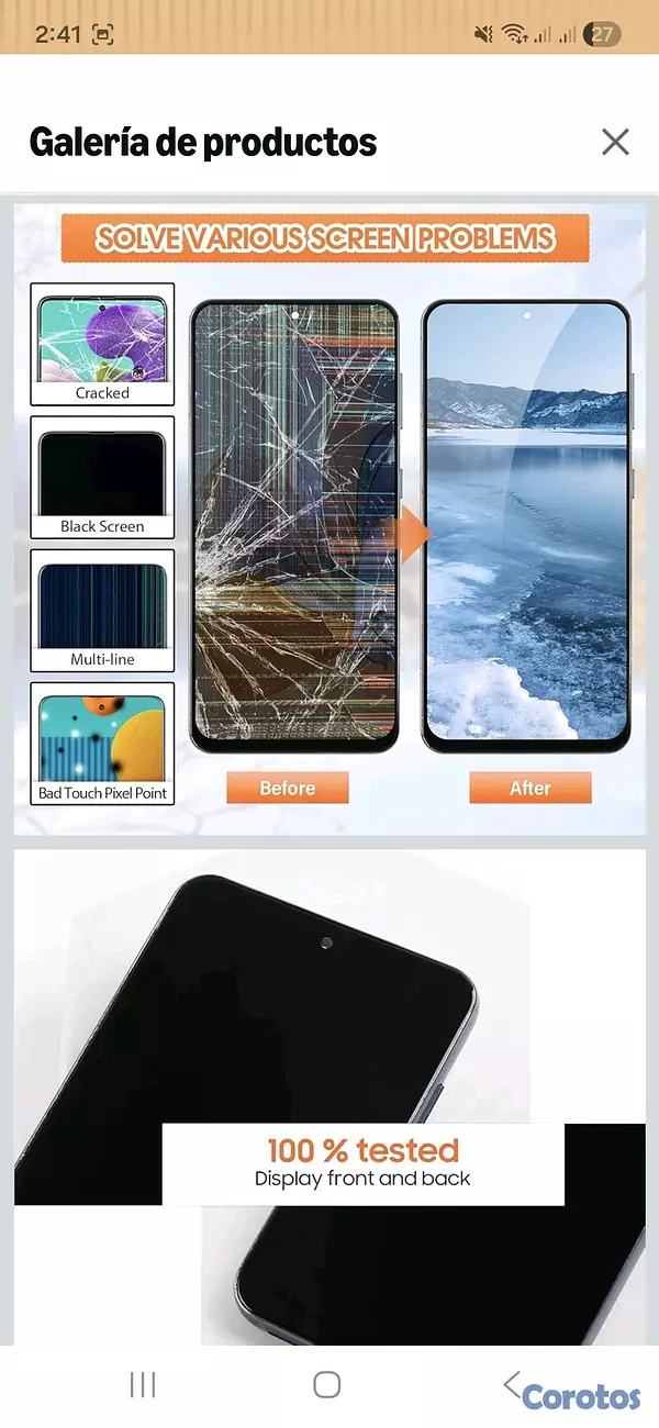 celulares y tabletas - PANTALLA NO ORIGINAL DE SAMSUNG GALAXY S21 5G  4
