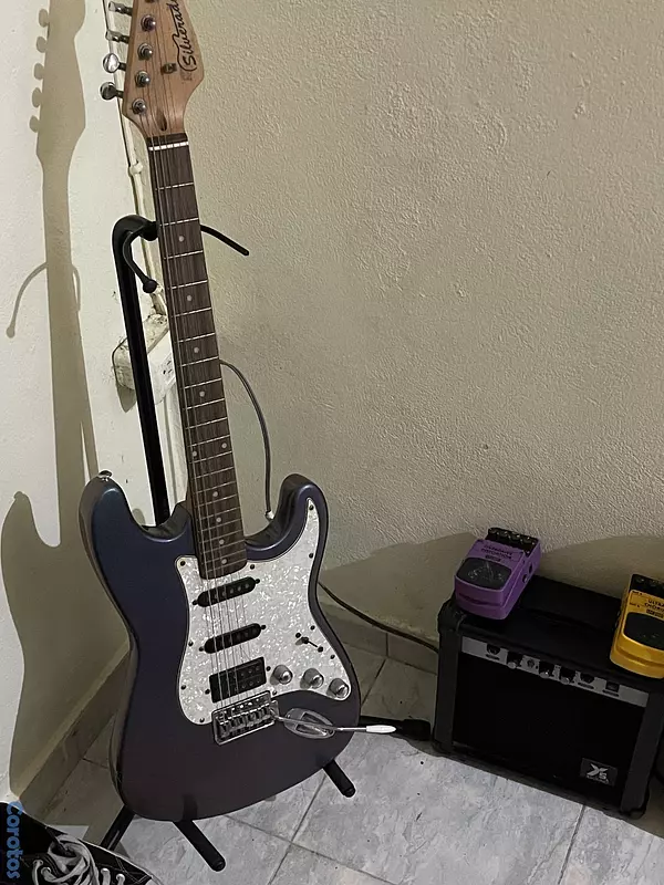 instrumentos musicales - Guitarra Electrica Custom + Amplificador + 2 Pedales 5