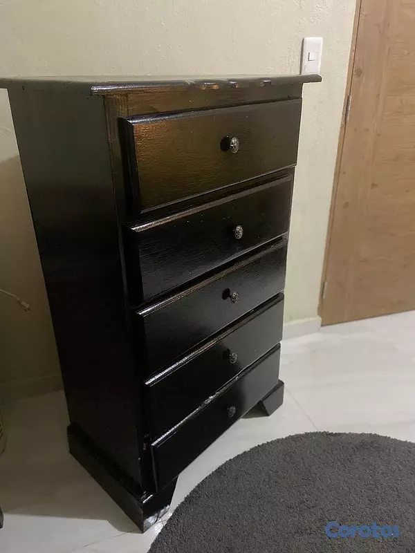 muebles y colchones - gavetero negro  2