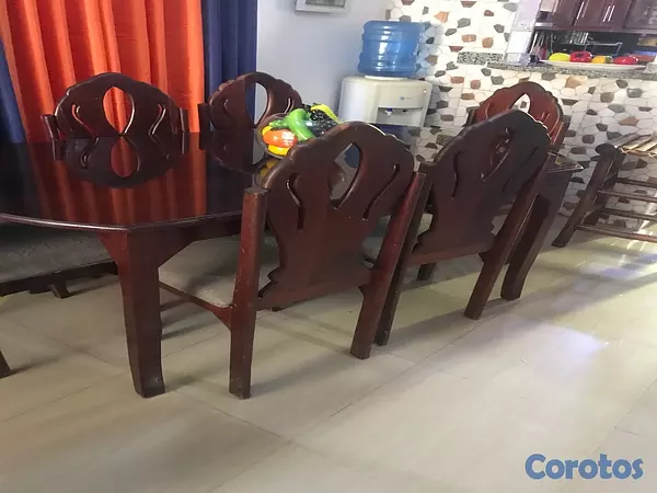 muebles y colchones - De oportunidad, comedor de seis sillas en caoba a muy buen precio  2