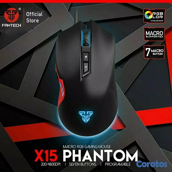 accesorios para electronica - MOUSE Fantech USB GAMIN  Mod.X15  PARA JUGADORES ALTO NIVEL 