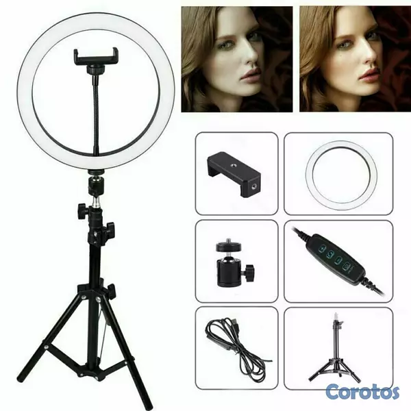 otros electronicos - Aro de luz de 10 pulgadas con trípode, ideal para instagram, tik tok, youtube 1