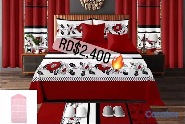 muebles y colchones - juego de sabana 16 piezas para cama de 60  7