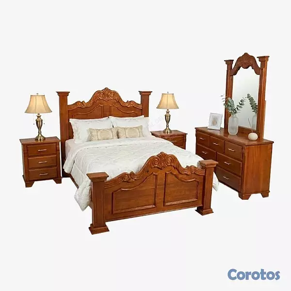 muebles y colchones - Juego de Habitacion Columna Rem v2 C Queen