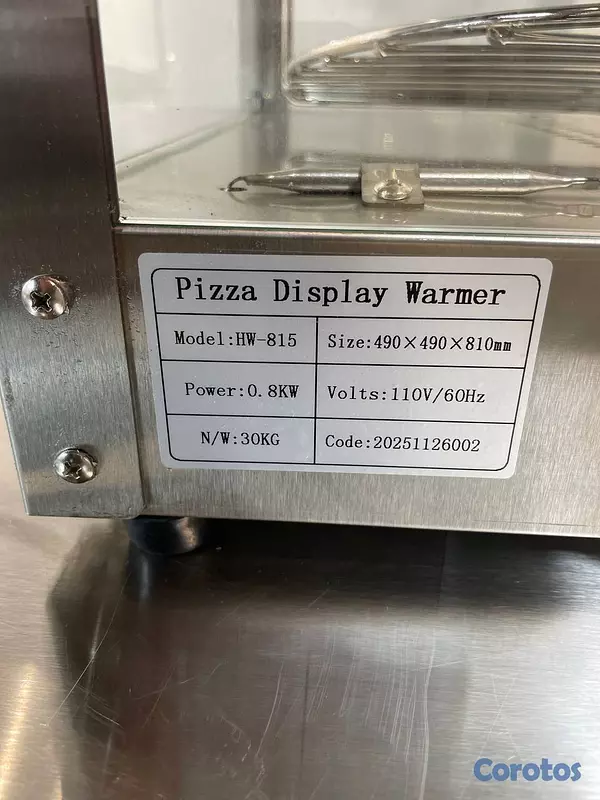 equipos profesionales - Vitrina exhibidora para pizza vitrina giratoria caliente para alimentos 9