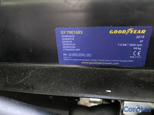 plantas e inversores - PLANTA ELECTRICA GOODYEAR GY 7001 GES 3