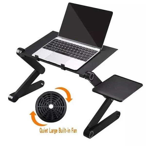 accesorios para electronica - Mesa para laptop portatil de Aluminio computadora con enfriador ventilador base 2